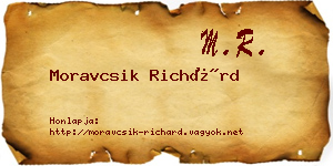Moravcsik Richárd névjegykártya