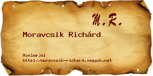 Moravcsik Richárd névjegykártya