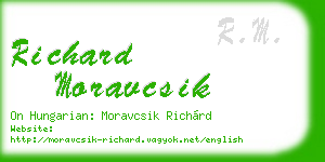 richard moravcsik business card