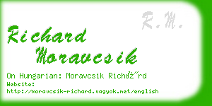 richard moravcsik business card